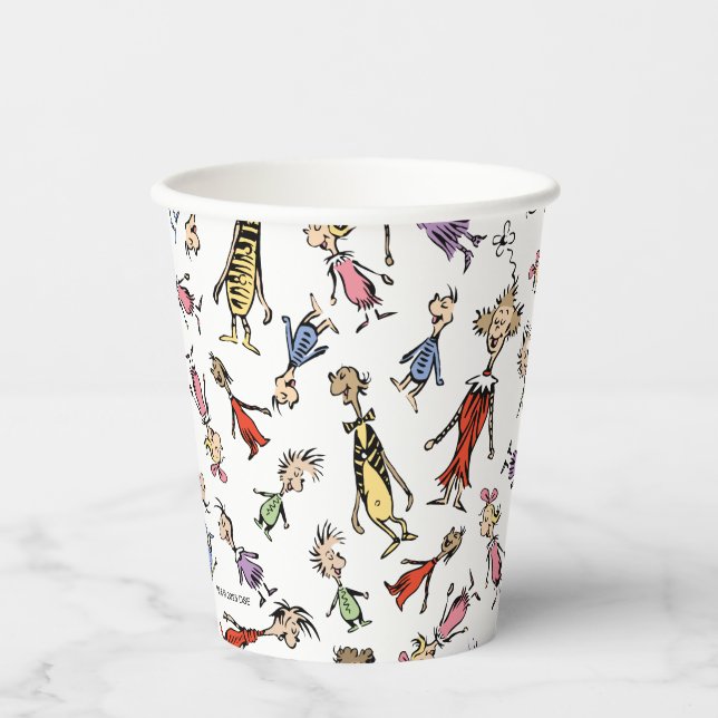 Dr. Seuss Whoville Characters Festive Pattern Paper Cups (Front)