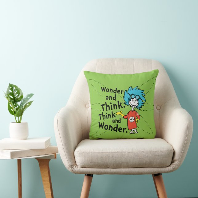 Dr. Seuss | Wonder and Think. Think and Wonder. Cushion (Chair)