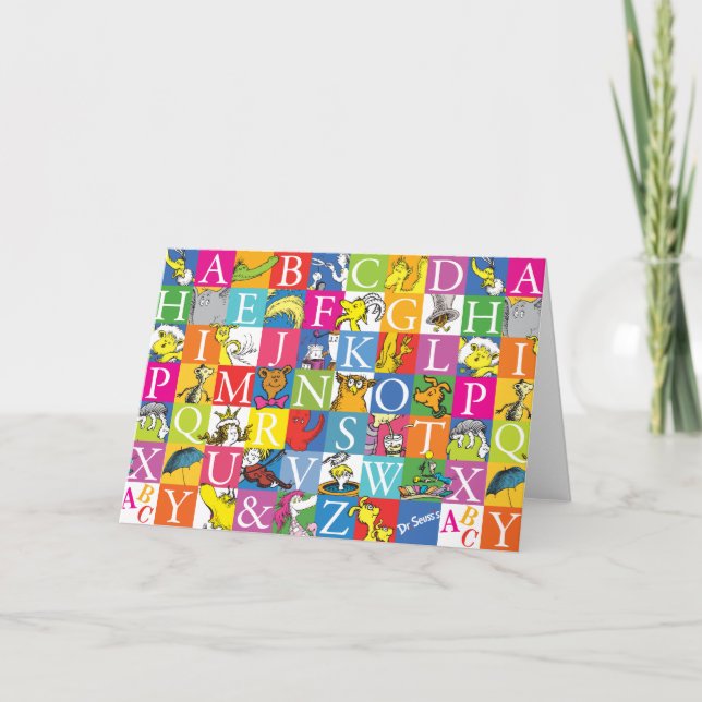Dr. Seuss's ABC Colourful Block Letter Pattern Card (Front)