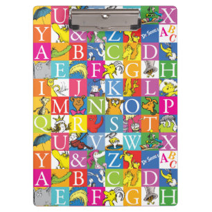 Dr. Seuss's ABC Colourful Block Letter Pattern Clipboard
