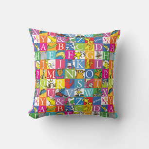 Dr. Seuss's ABC Colourful Block Letter Pattern Cushion