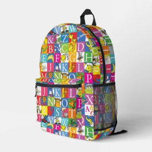 Dr. Seuss's ABC Colourful Block Letter Pattern Printed Backpack