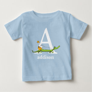 Dr. Seuss's ABC: Letter A - White   Add Your Name Baby T-Shirt