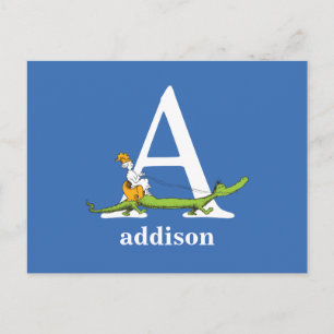 Dr. Seuss's ABC: Letter A - White   Add Your Name Postcard
