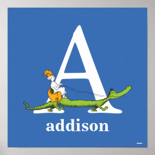 Dr. Seuss's ABC: Letter A - White Add Your Name Poster