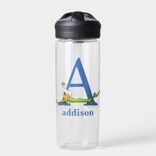 Dr. Seuss's ABC: Letter A - White Add Your Name Water Bottle