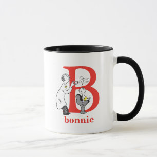 Dr. Seuss's ABC: Letter B - Red Add Your Name Mug