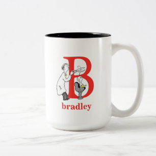 Dr. Seuss's ABC: Letter B - Red   Add Your Name Two-Tone Coffee Mug