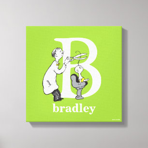 Dr. Seuss's ABC: Letter B - White Add Your Name Canvas Print
