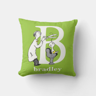 Dr. Seuss's ABC: Letter B - White   Add Your Name Cushion