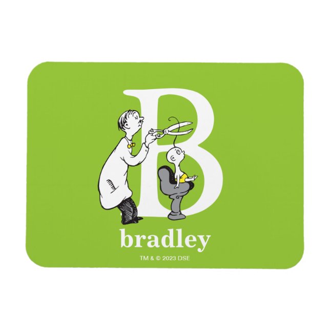 Dr. Seuss's ABC: Letter B - White | Add Your Name Magnet (Horizontal)