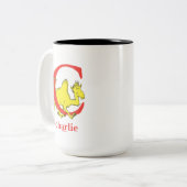 Dr. Seuss's ABC: Letter C - Red | Add Your Name Two-Tone Coffee Mug (Front Left)