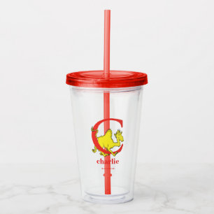Dr. Seuss's ABC: Letter C - White   Add Your Name Acrylic Tumbler