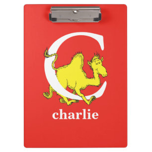 Dr. Seuss's ABC: Letter C - White   Add Your Name Clipboard