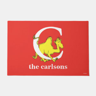 Dr. Seuss's ABC: Letter C - White   Add Your Name Doormat