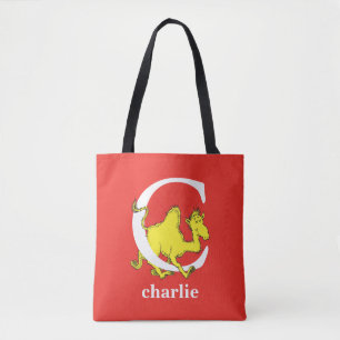 Dr. Seuss's ABC: Letter C - White Add Your Name Tote Bag