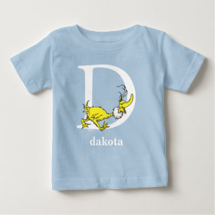 Dr. Seuss's ABC: Letter D - White Add Your Name Baby T-Shirt