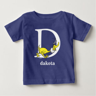 Dr. Seuss's ABC: Letter D - White | Add Your Name Baby T-Shirt