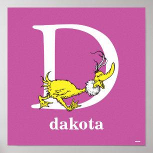 Dr. Seuss's ABC: Letter D - White   Add Your Name Poster