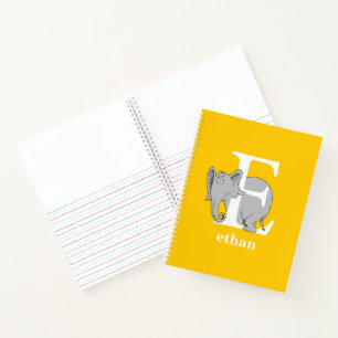 Dr. Seuss's ABC: Letter E - White   Add Your Name Notebook