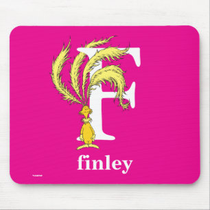 Dr. Seuss's ABC: Letter F - White Add Your Name Mouse Pad