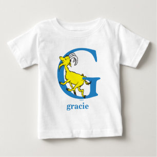Dr. Seuss's ABC: Letter G - Blue   Add Your Name Baby T-Shirt