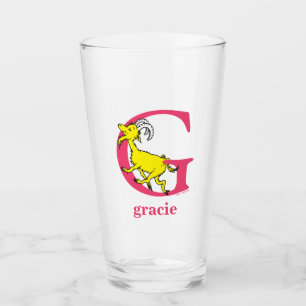 Dr. Seuss's ABC: Letter G - Pink   Add Your Name Glass