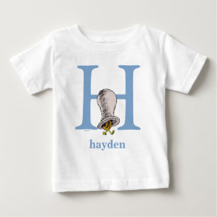 Dr. Seuss's ABC: Letter H - Blue Add Your Name Baby T-Shirt