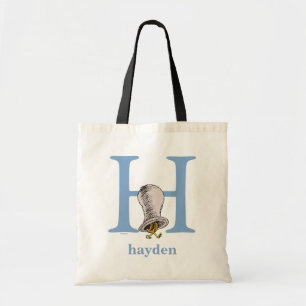 Dr. Seuss's ABC: Letter H - Blue Add Your Name Tote Bag