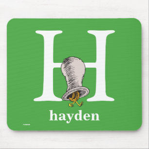 Dr. Seuss's ABC: Letter H - White Add Your Name Mouse Pad