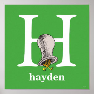 Dr. Seuss's ABC: Letter H - White   Add Your Name Poster
