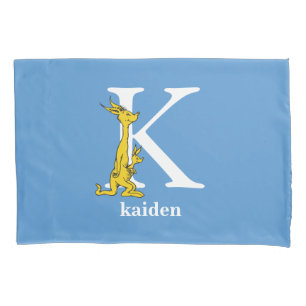 Dr. Seuss's ABC: Letter K - White   Add Your Name Pillowcase