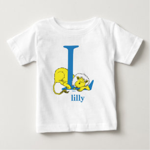 Dr. Seuss's ABC: Letter L - Blue Add Your Name Baby T-Shirt