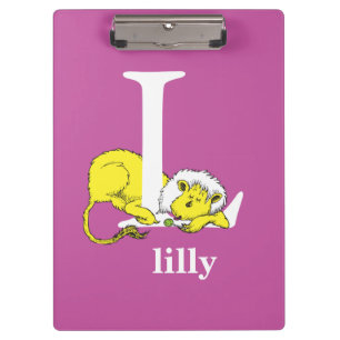 Dr. Seuss's ABC: Letter L - White   Add Your Name Clipboard