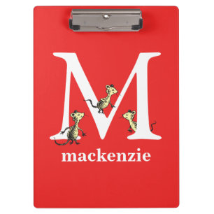 Dr. Seuss's ABC: Letter M - White   Add Your Name Clipboard