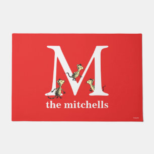 Dr. Seuss's ABC: Letter M - White   Add Your Name Doormat