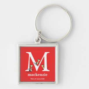 Dr. Seuss's ABC: Letter M - White   Add Your Name Key Ring
