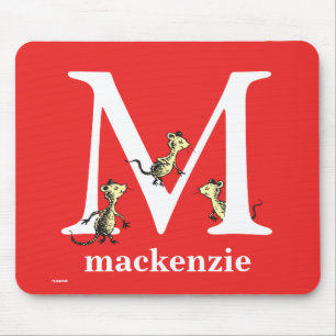 Dr. Seuss's ABC: Letter M - White   Add Your Name Mouse Pad