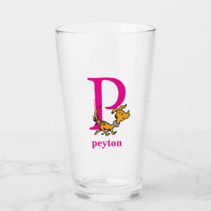 Dr. Seuss's ABC: Letter P - Pink   Add Your Name Glass