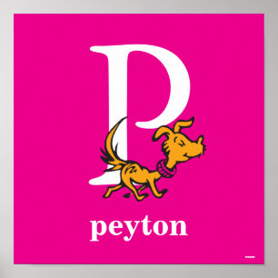 Dr. Seuss's ABC: Letter P - White   Add Your Name Poster