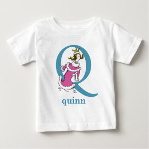 Dr. Seuss's ABC: Letter Q - Blue Add Your Name Baby T-Shirt