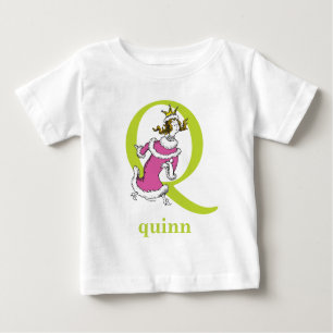 Dr. Seuss's ABC: Letter Q - Green   Add Your Name Baby T-Shirt