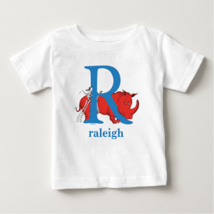 Dr. Seuss's ABC: Letter R - Blue Add Your Name Baby T-Shirt