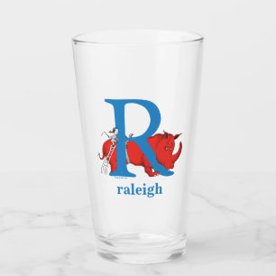 Dr. Seuss's ABC: Letter R - Blue   Add Your Name Glass