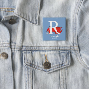 Dr. Seuss's ABC: Letter R - White Add Your Name 15 Cm Square Badge