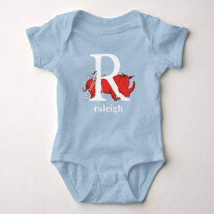 Dr. Seuss's ABC: Letter R - White Add Your Name Baby Bodysuit