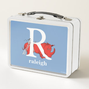 Dr. Seuss's ABC: Letter R - White   Add Your Name Metal Lunch Box