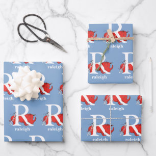 Dr. Seuss's ABC: Letter R - White   Add Your Name Wrapping Paper Sheet