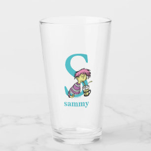 Dr. Seuss's ABC: Letter S - Blue   Add Your Name Glass