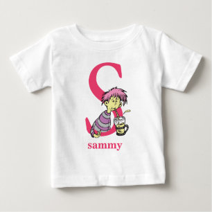 Dr. Seuss's ABC: Letter S - Pink Add Your Name Baby T-Shirt